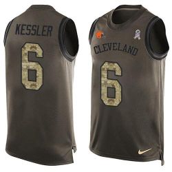 Cheap Cody Kessler Browns Tank Top From China Salute TO Service Olive #6