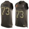 Cheap Joe Thomas Browns Tank Top From China Salute TO Service Olive #73