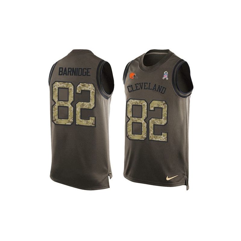 Cheap Gary Barnidge Browns Tank Top From China Salute TO Service Olive #82