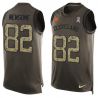 Cheap Ozzie Newsome Browns Tank Top From China Salute TO Service Olive #82