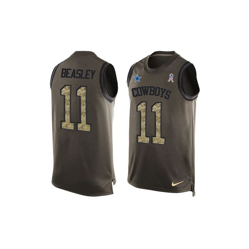 Cheap Cole Beasley Cowboys Tank Top From China Salute TO Service Olive #11