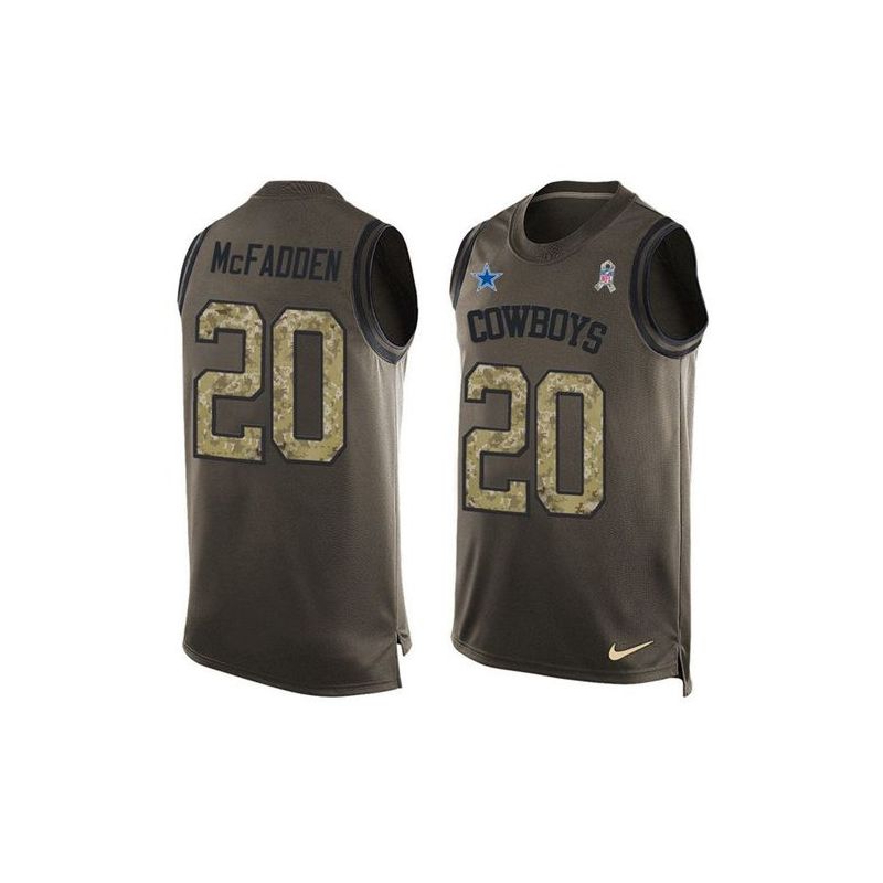 Cheap Darren McFadden Cowboys Tank Top From China Salute TO Service Olive #20
