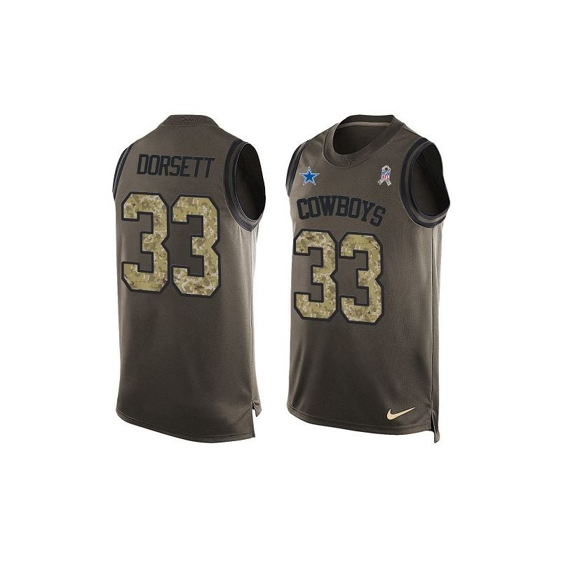 Cheap Tony Dorsett Cowboys Tank Top From China Salute TO Service Olive #33