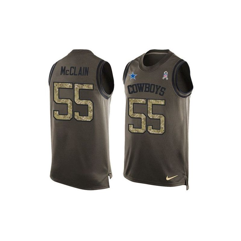 Cheap Rolando McClain Cowboys Tank Top From China Salute TO Service Olive #55
