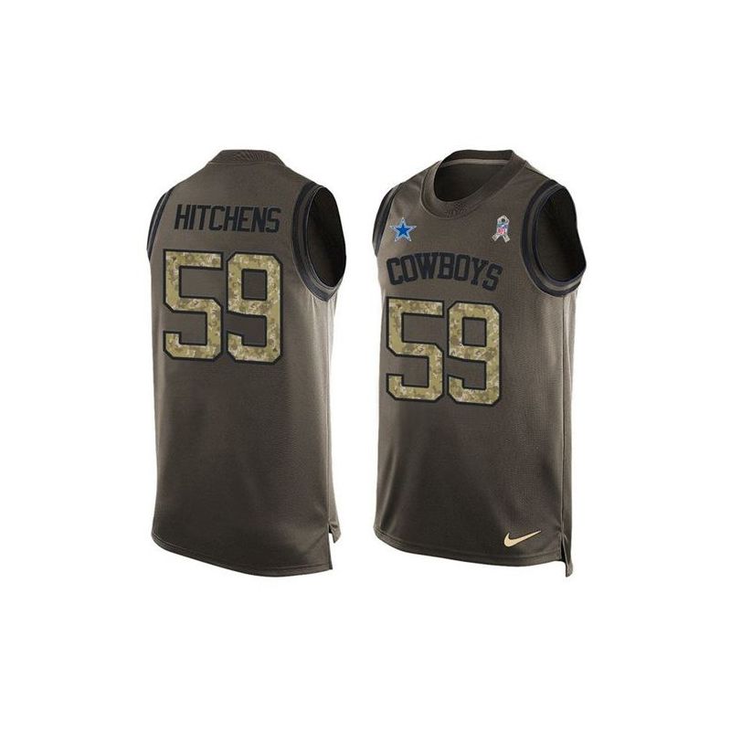 Cheap Anthony Hitchens Cowboys Tank Top From China Salute TO Service Olive #59