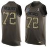 Cheap Travis Frederick Cowboys Tank Top From China Salute TO Service Olive #72