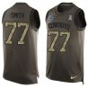 Cheap Tyron Smith Cowboys Tank Top From China Salute TO Service Olive #77