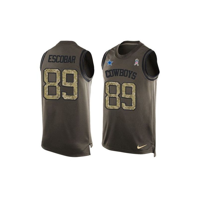 Cheap Gavin Escobar Cowboys Tank Top From China Salute TO Service Olive #89