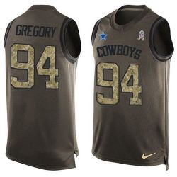 Cheap Randy Gregory Cowboys Tank Top From China Salute TO Service Olive #94