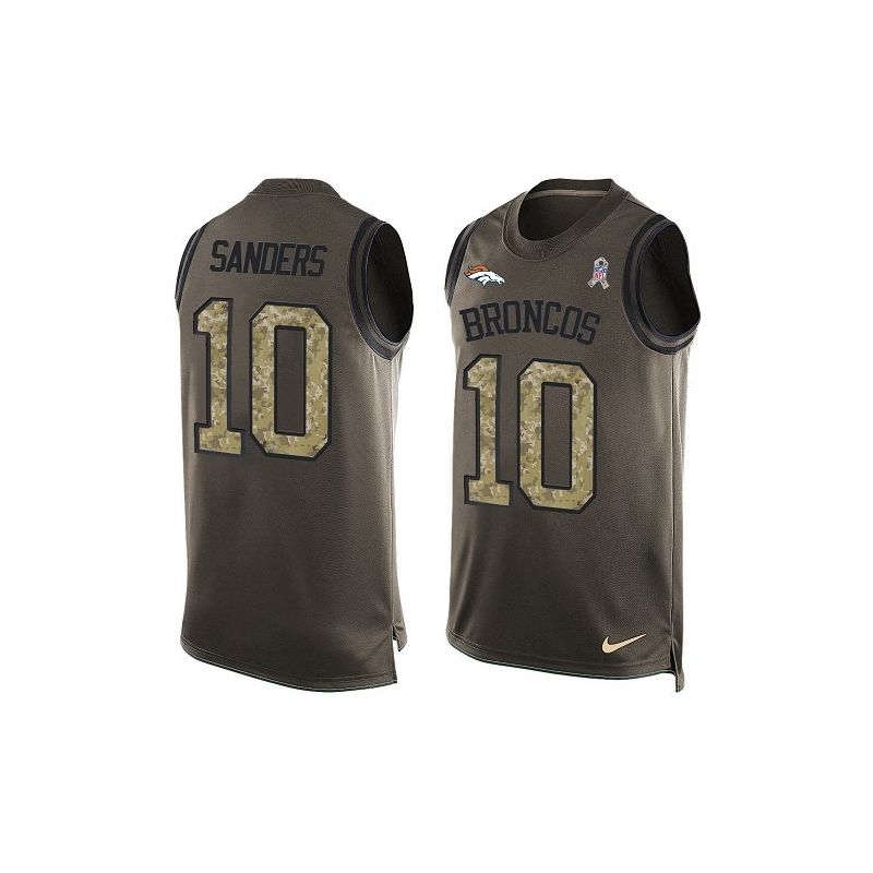 Cheap Emmanuel Sanders Broncos Tank Top From China Salute TO Service Olive #10