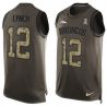 Cheap Paxton Lynch Broncos Tank Top From China Salute TO Service Olive #12