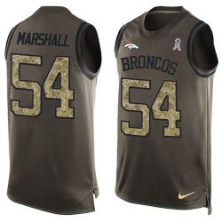 Cheap Brandon Marshall Broncos Tank Top From China Salute TO Service Olive #54
