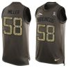 Cheap Von Miller Broncos Tank Top From China Salute TO Service Olive #58