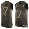 Cheap John Elway Broncos Tank Top From China Salute TO Service Olive #7