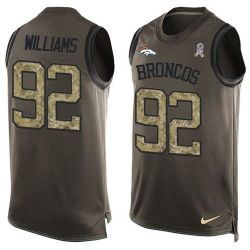 Cheap Sylvester Williams Broncos Tank Top From China Salute TO Service Olive #92