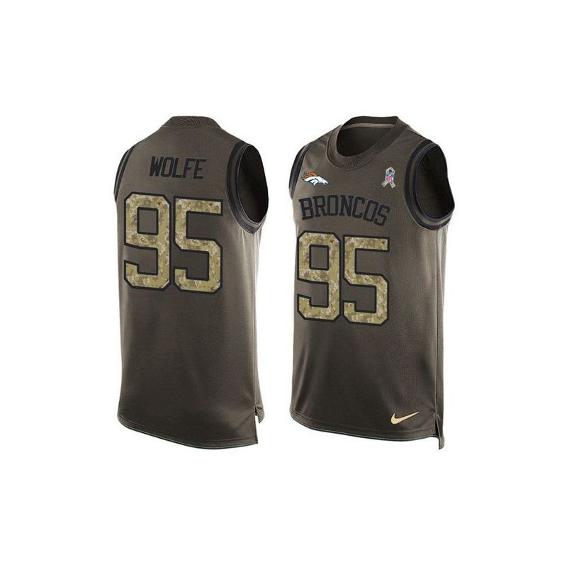 Cheap Derek Wolfe Broncos Tank Top From China Salute TO Service Olive #95