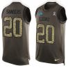 Cheap Barry Sanders Lions Tank Top From China Salute TO Service Olive #20