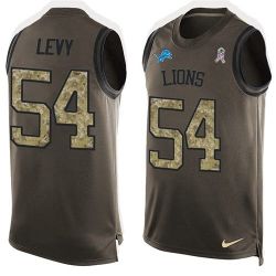 Cheap DeAndre Levy Lions Tank Top From China Salute TO Service Olive #54