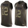 Cheap Aaron Rodgers Packers Tank Top From China Salute TO Service Olive #12