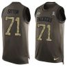 Cheap Josh Sitton Packers Tank Top From China Salute TO Service Olive #71