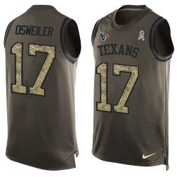 Cheap Brock Osweiler Texans Tank Top From China Salute TO Service Olive #17