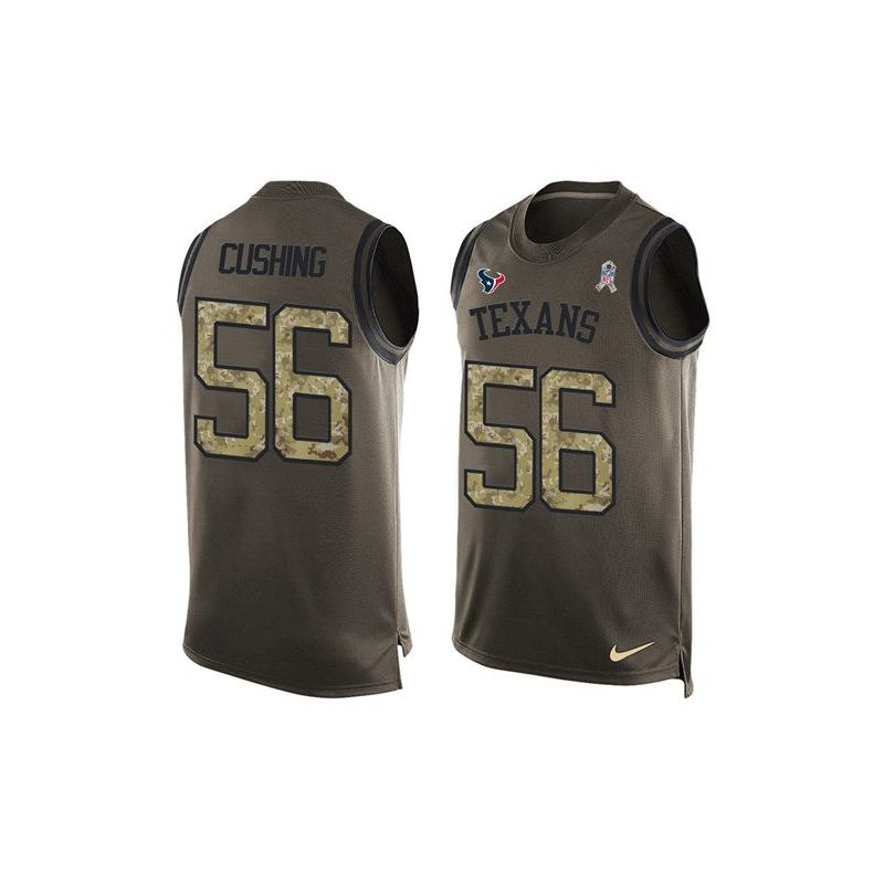 Cheap Brian Cushing Texans Tank Top From China Salute TO Service Olive #56