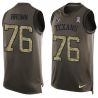 Cheap Duane Brown Texans Tank Top From China Salute TO Service Olive #76