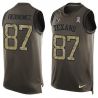 Cheap CJ Fiedorowicz Texans Tank Top From China Salute TO Service Olive #87