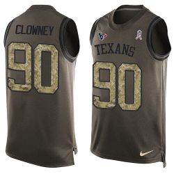 Cheap Jadeveon Clowney Texans Tank Top From China Salute TO Service Olive #90