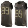Cheap JJ Watt Texans Tank Top From China Salute TO Service Olive #99