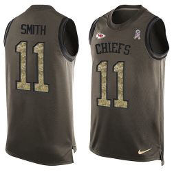 Cheap Alex Smith Chiefs Tank Top From China Salute TO Service Olive #11