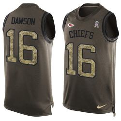 Cheap Len Dawson Chiefs Tank Top From China Salute TO Service Olive #16