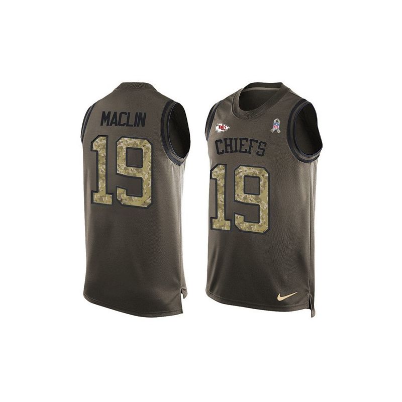 Cheap Jeremy Maclin Chiefs Tank Top From China Salute TO Service Olive #19