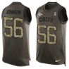 Cheap Derrick Johnson Chiefs Tank Top From China Salute TO Service Olive #56