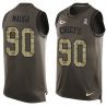 Cheap Josh Mauga Chiefs Tank Top From China Salute TO Service Olive #90