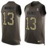 Cheap Kurt Warner Rams Tank Top From China Salute TO Service Olive #13