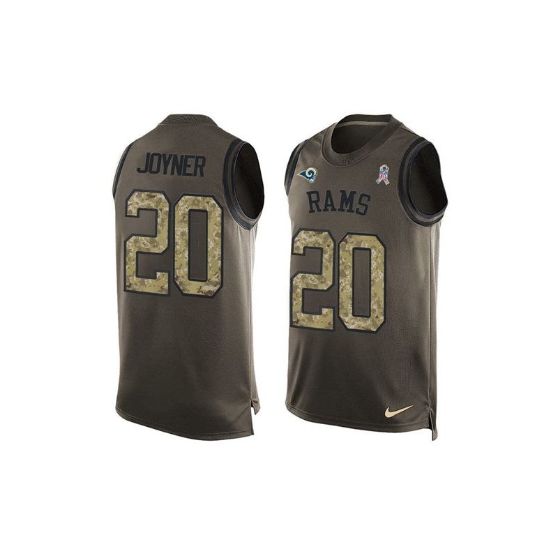Cheap Lamarcus Joyner Rams Tank Top From China Salute TO Service Olive #20