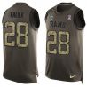 Cheap Marshall Faulk Rams Tank Top From China Salute TO Service Olive #28