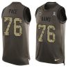 Cheap Orlando Pace Rams Tank Top From China Salute TO Service Olive #76