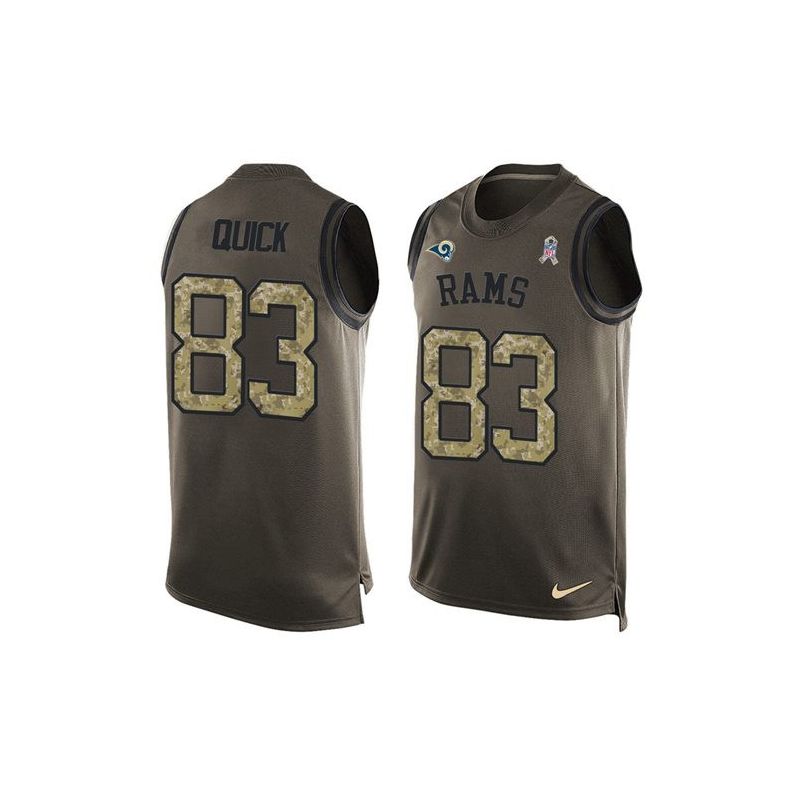 Cheap Brian Quick Rams Tank Top From China Salute TO Service Olive #83