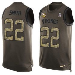 Cheap Harrison Smith Vikings Tank Top From China Salute TO Service Olive #22