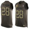 Cheap Adrian Peterson Vikings Tank Top From China Salute TO Service Olive #28