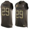 Cheap Xavier Rhodes Vikings Tank Top From China Salute TO Service Olive #29