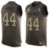Cheap Matt Asiata Vikings Tank Top From China Salute TO Service Olive #44