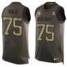 Cheap Matt Kalil Vikings Tank Top From China Salute TO Service Olive #75