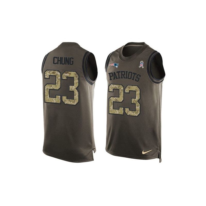 Cheap Patrick Chung Patriots Tank Top From China Salute TO Service Olive #23