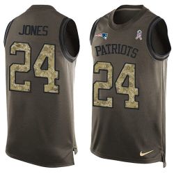 Cheap Cyrus Jones Patriots Tank Top From China Salute TO Service Olive #24