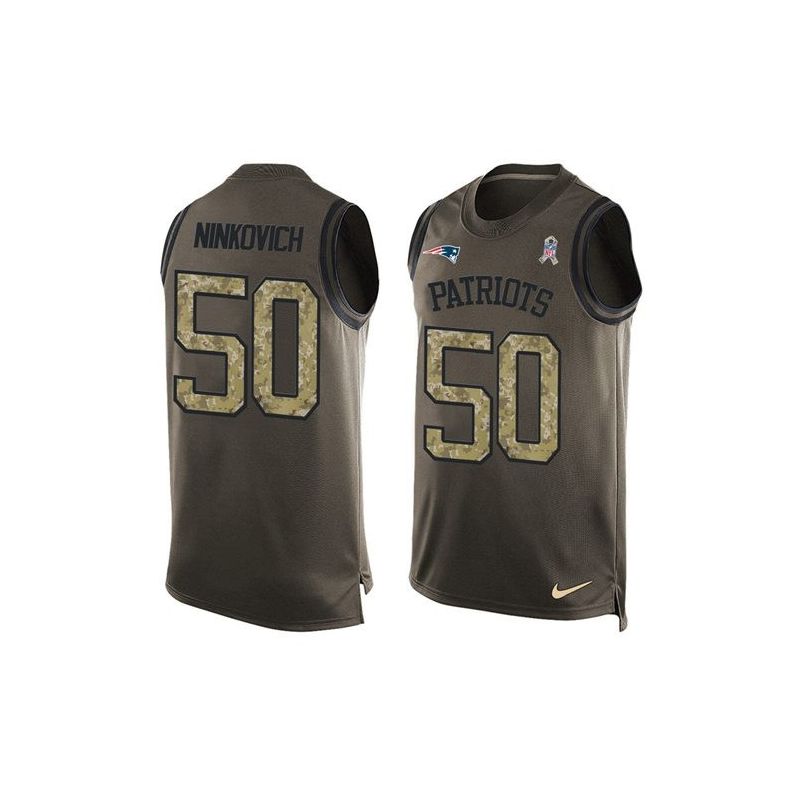 Cheap Rob Ninkovich Patriots Tank Top From China Salute TO Service Olive #50