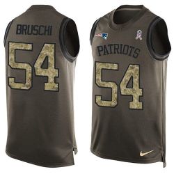 Cheap Tedy Bruschi Patriots Tank Top From China Salute TO Service Olive #54