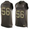 Cheap Andre Tippett Patriots Tank Top From China Salute TO Service Olive #56